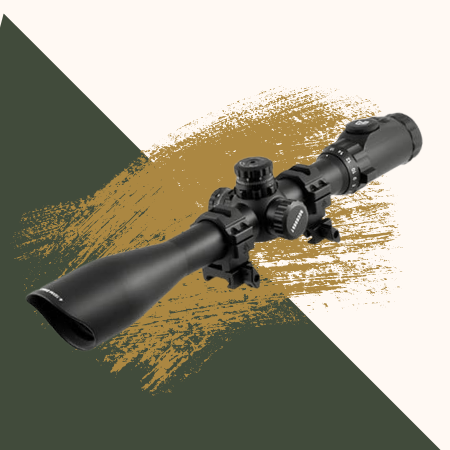 UTG 4-16X44 30mm Scope, AO, 36-color Mil-dot, QD Twist lock rings
